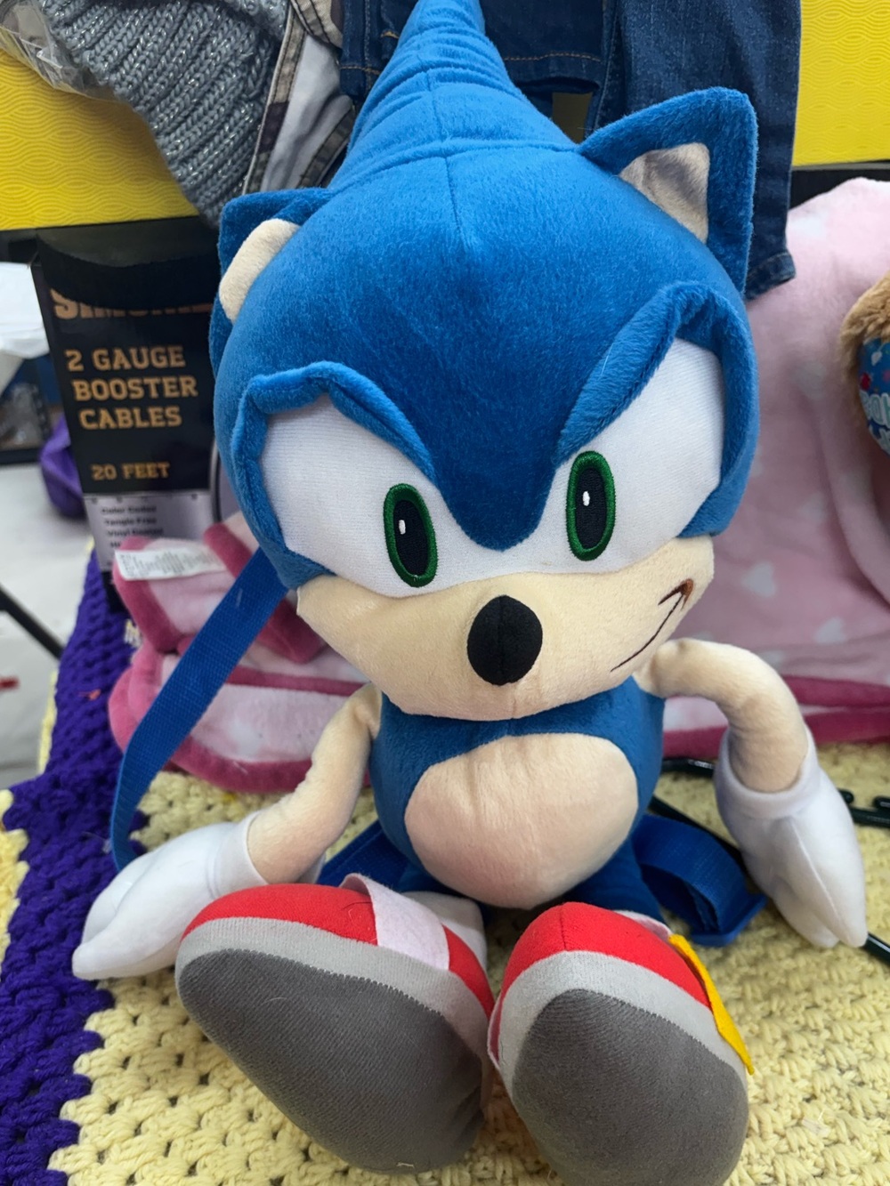 Sonic the hedgehog blue plush backpack-nwt